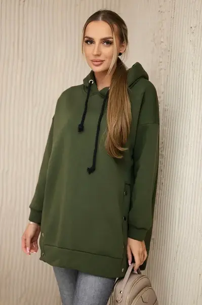 Zateplená mikina s khaki druky