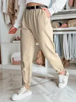 Dámské chinos kalhoty s páskem TAILANDI latte