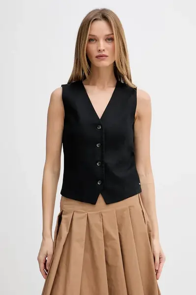 Tommy Hilfiger  jednořadá vesta dámská se lnem