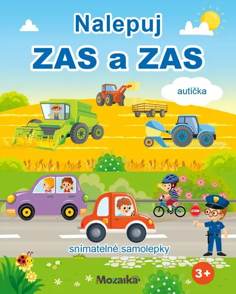 Nalepuj ZAS a ZAS - Autíčka + snímatelné samolepky