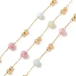 Brass & Glass Beaded Chain