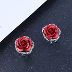 Alloy Rhinestone Stud Earrings