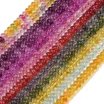 Transparent Crackle Glass Beads Strands