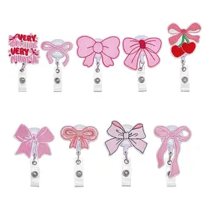 Polyester Bowknot & Plastic Badge Reel