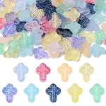 100Pcs Transparent Spray Paint Glass Beads