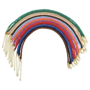 14Pcs 14 Styles Polyester Braided Round Cord Necklace Making