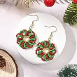 Christmas Glass Dangle Earrings