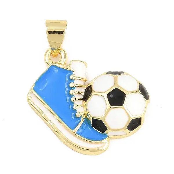 Sports Theme Brass Enamel Pendants