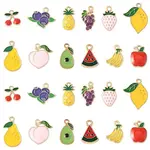 24Pcs 12 Styles Alloy Enamel Pendants