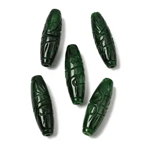 Natural Myanmar Jade Dyed Beads