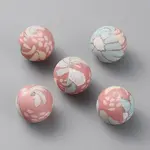 Round with Flower Food Grade Eco-Friendly Silicone Beads