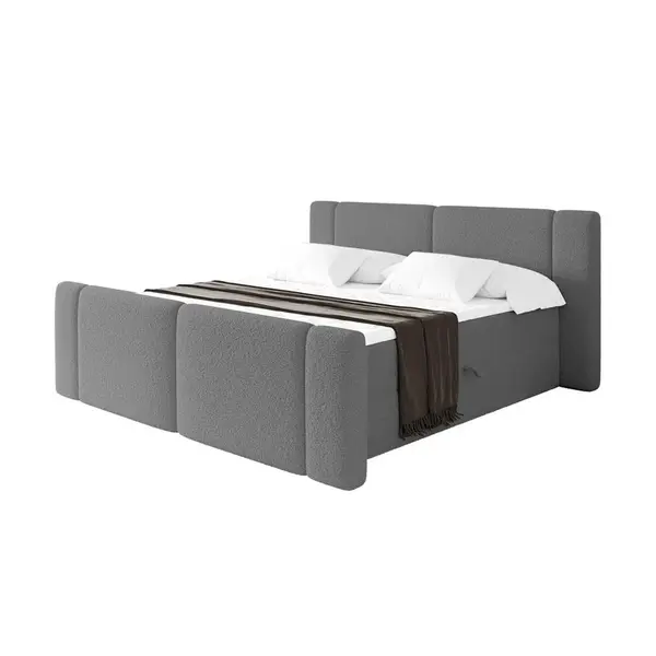 ALTDECOR POSTEL boxspring s matrací H4 - EVON Zanozek - 160x200 cm Šedá