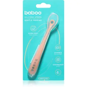 Baboo Silicone Spoon lžička Peachy Keen 6m+ 1 ks