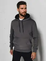 Pánská grafitová mikina s kapucí