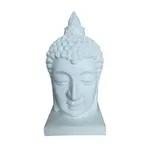 Relaxdays SOCHA Bílá hlava Buddhy polyresin 60 cm