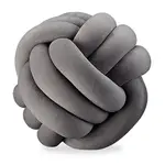 Relaxdays POLŠTÁŘ Tmavě šedý uzel 25 cm polyester