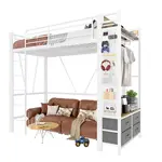 STILVORA PATROVÁ POSTEL 90/200 cm, bílá, se 4 zásuvkami, LED a USB/Type-C