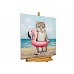 KUNSTLOFT OLEJOMALBA 80/80 cm, Moře a pláž