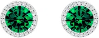 Preciosa Stříbrné náušnice Lynx Emerald 5269 66