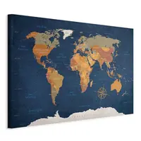 artgeist MALBA NA PLÁTNĚ, mapa světa, 120/80/1,2 cm