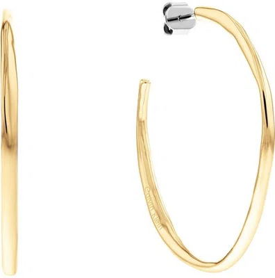 Calvin Klein Kruhové pozlacené náušnice Molten Pebble 35000115