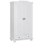 MID.YOU ŠATNÍ SKŘÍŇ S OTOČNÝMI DVEŘMI, borovice, bílá, 104/198/56 cm