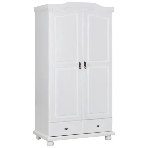 MID.YOU ŠATNÍ SKŘÍŇ S OTOČNÝMI DVEŘMI, borovice, bílá, 104/198/56 cm