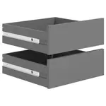 Xora VNITŘNÍ ZÁSUVKY, šedá, 44/38/41,5 cm