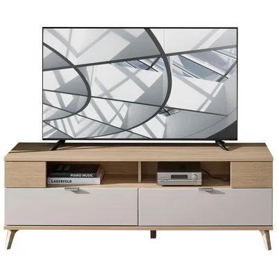 Stylife KOMODA POD TELEVIZI, barvy dubu, kašmírová, 160/56/44 cm