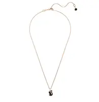 Swarovski Půvabný bronzový náhrdelník s krystaly Iconic Swan 5678046