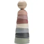 BIBS Wobbly Tower skládací věž Pastel Rainbow 6 m+ 8 ks