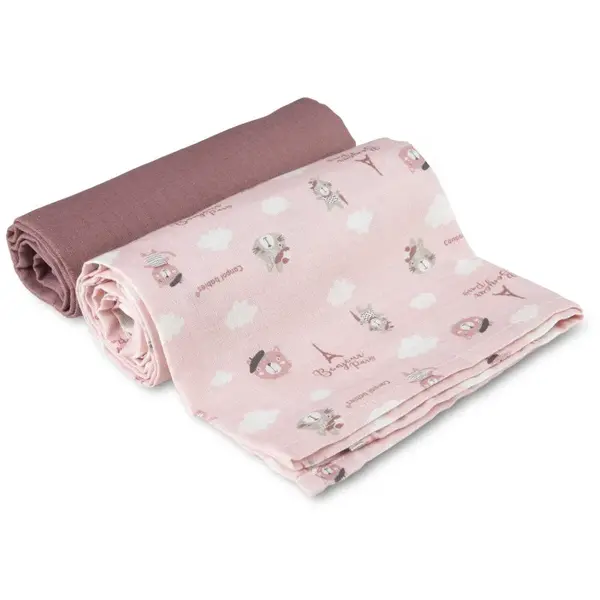 Canpol babies Muslin Squares látkové pleny Pink 70x70 cm 2 ks