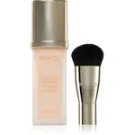 KIKO Milano Holiday Première 24h Lasting Foundation voděodolný tekutý make-up se štětcem odstín 01 Porcelain 28 ml