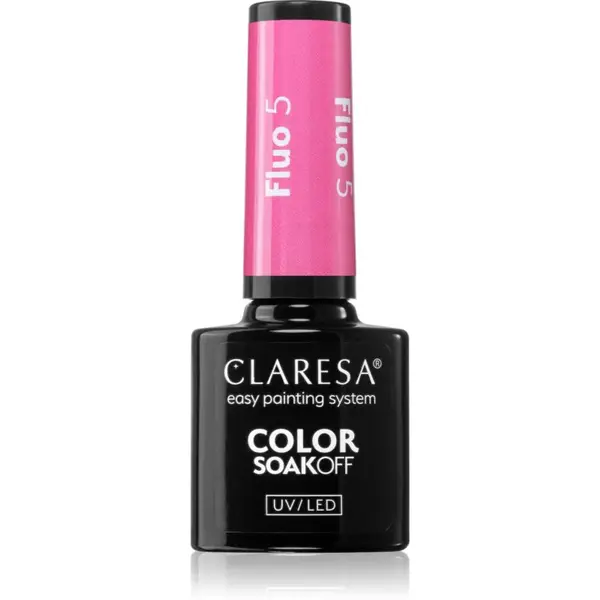 Claresa SoakOff UV/LED Color Fluo gelový lak na nehty odstín 5 5 g