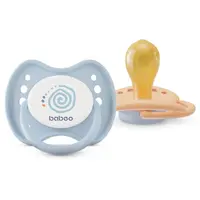 Baboo Soothers Round Latex with Case dudlík Blue Haze 6-12 m 2 ks