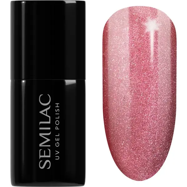 Semilac UV Hybrid Gloss GALA gelový lak na nehty s použitím UV/LED lampy odstín 662 Rosé Gloss 7 ml