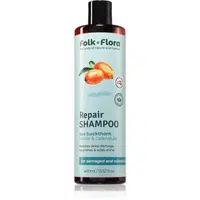Folk & Flora Sea Buckthorn obnovující šampon pro barvené a poškozené vlasy 400 ml