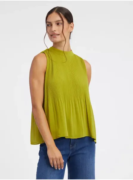 Orsay Zelená dámská žebrovaná halenka - Dámské