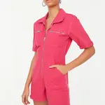 Trendyol Fuchsiový Crop Overal