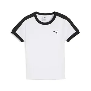 PUMA Tričko 'T7'  čierna / biela