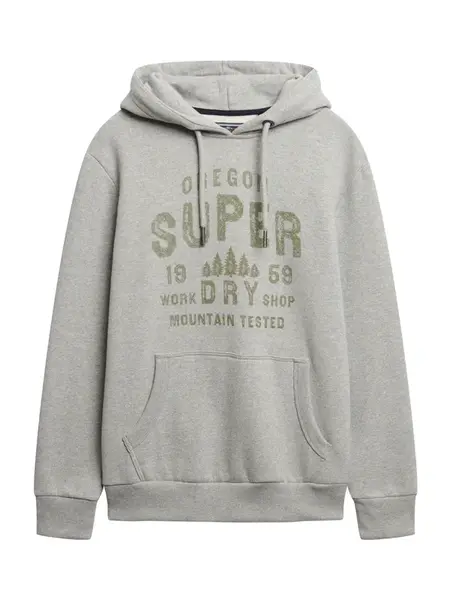 Superdry & Co Mikina  sivá / zelená