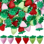 60Pcs 3 Styles PVC Strawberry Display Decorations