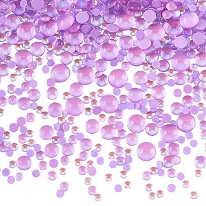 3 Sets Glass Half Round Cabochons