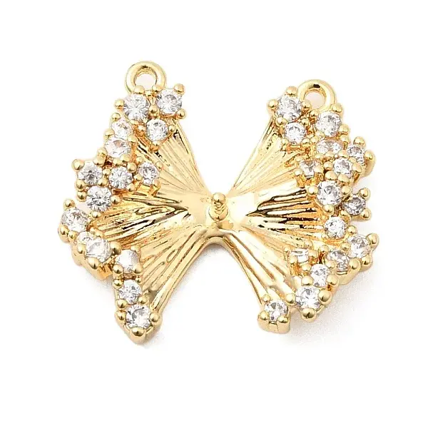 Brass Pave Clear Cubic Zirconia Pendants