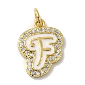 Brass Micro Pave Cubic Zirconia Pendants