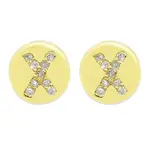 Brass Micro Pave Clear Cubic Zirconia Beads