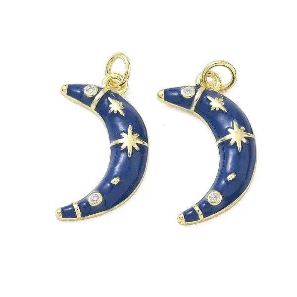 Brass Micro Pave Clear Cubic Zirconia Pendants