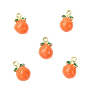 5Pcs Rack Plating Alloy Enamel Pendants
