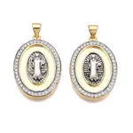 Brass Micro Pave Cubic Zirconia Pendants