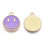 Light Gold Tone Alloy Enamel Pendants